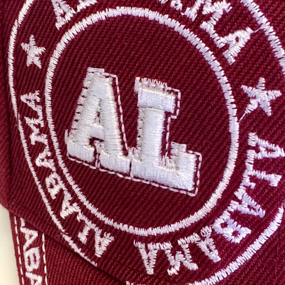 Alabama Football Adjustable Cap Hat Red White SEC - Picture 3 of 8
